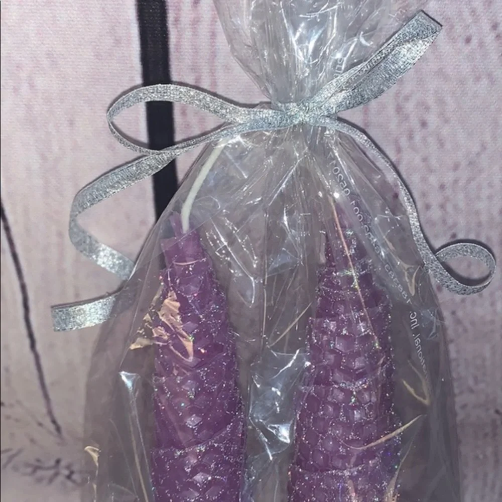 2 Beeswax Rolled Glitter Candles Prayer Ritual - Picture 9 of 9